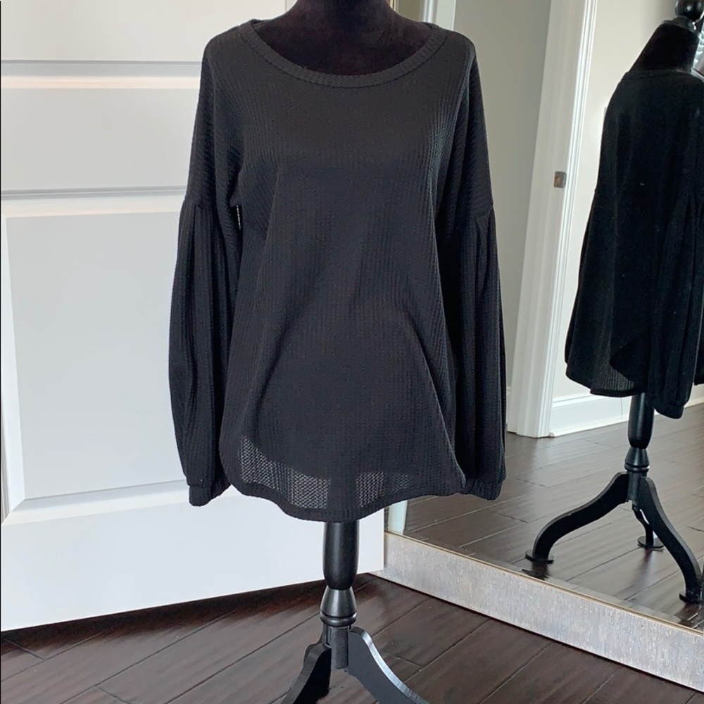 Waffle knit tunic